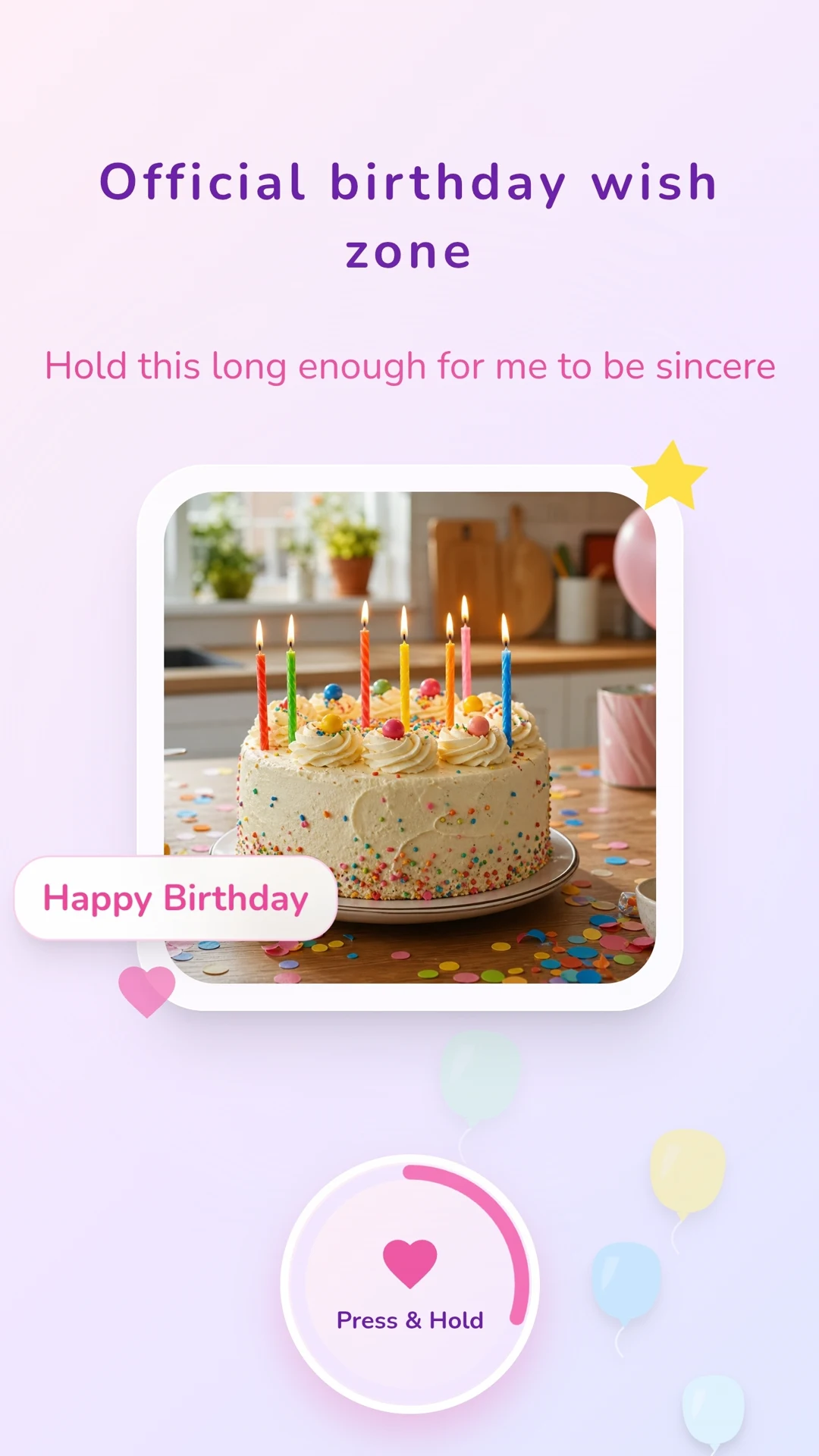 Birthday Memory Gift Page