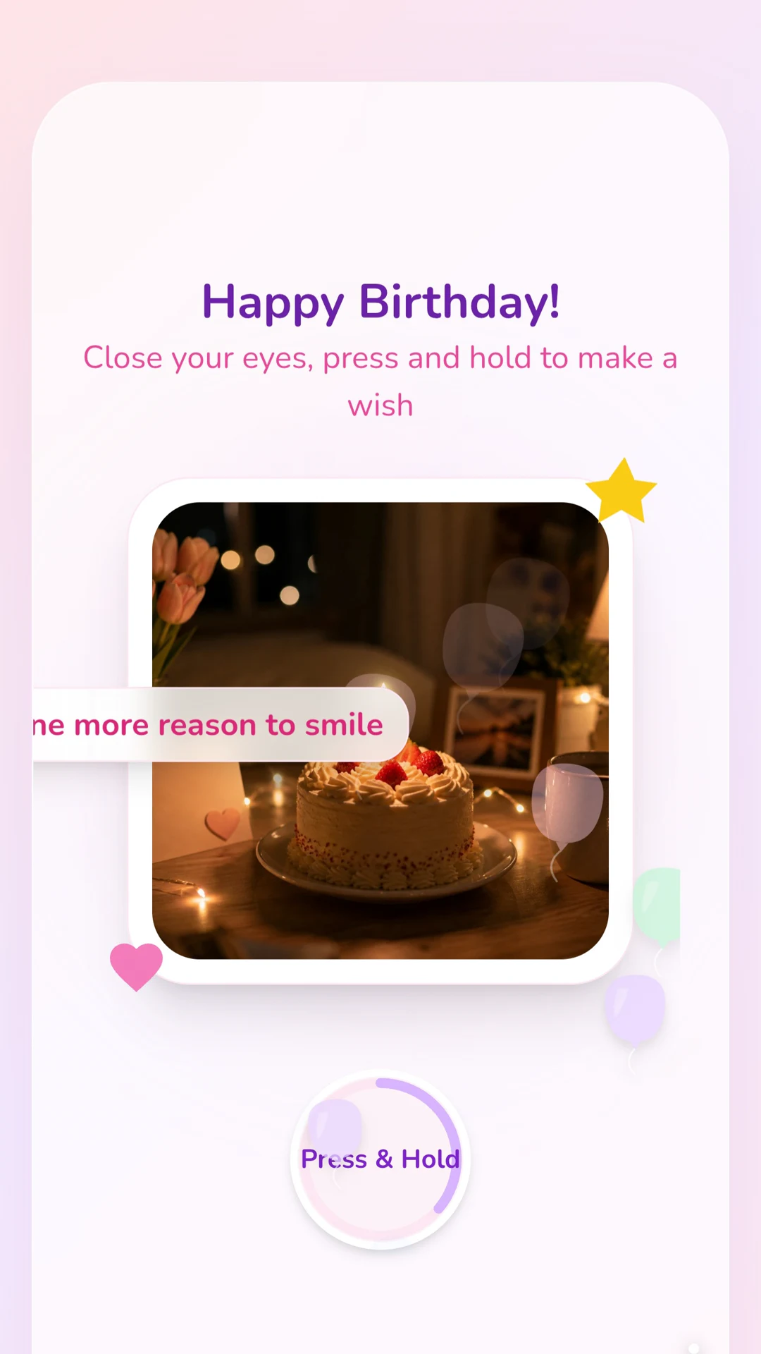 Birthday Memory Wish Page